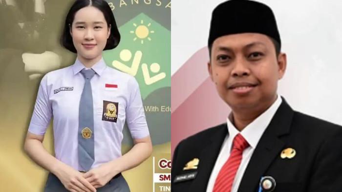 BANTAH - Kepala Badan Kesatuan Bangsa dan Politik (Kesbangpol) Provinsi Sulsel Bustanul Arifin (kanan) membantah pencoretan nama Cathlyn Yvaine Lesmana, sebagai calon Paskibraka tingkat nasional, diwarnai kecurangan. 