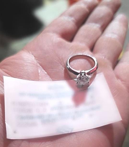 The diamond solitaire ring. Photo from Facebook/SBS Transit Ltd