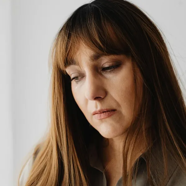 disabled woman who is sad about being discriminated against