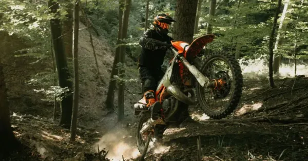 ktm enduro bikes in forest ktm enduro bikes in forest