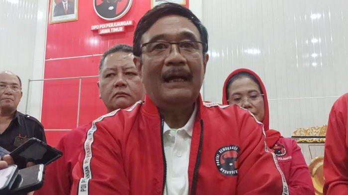 Ketua DPP PDI Perjuangan Djarot Syaiful Hidayat di Kantor DPD PDIP Jatim, Surabaya, Sabtu (4/2/2023) malam.