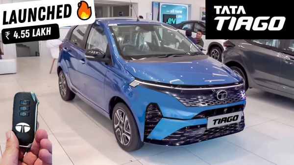 Tata Tiago Facelift blue colour