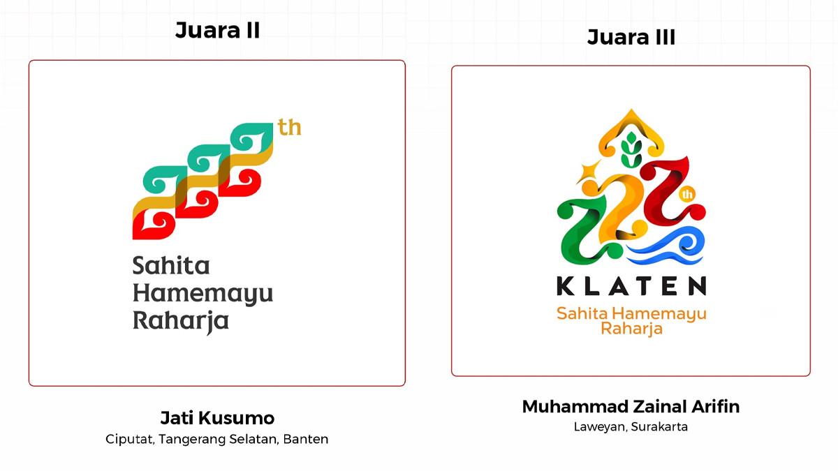 HUT KLATEN - Karya Lomba Desain Logo Hari Jadi ke-222 Klaten yang jadi juara II dan juara III.