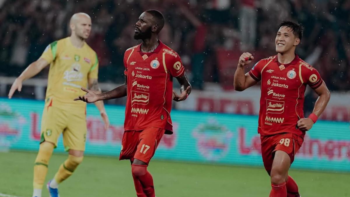 RUMOR TRANSFER PERSIB BANDUNG - Selebrasi gol mantan pemain Persija Jakarta asal Brasil, Allano Brendon di gelaran Liga 1 2025/2026.