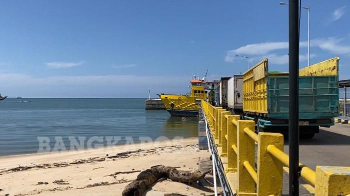 PEMBANGUNAN DERMAGA — Titik lokasi bakal dibangunnya dermaga 2 atau dermaga baru tambahan di Pelabuhan Tanjung Kalian Mentok, Bangka Barat, Selasa (2/6/2026).