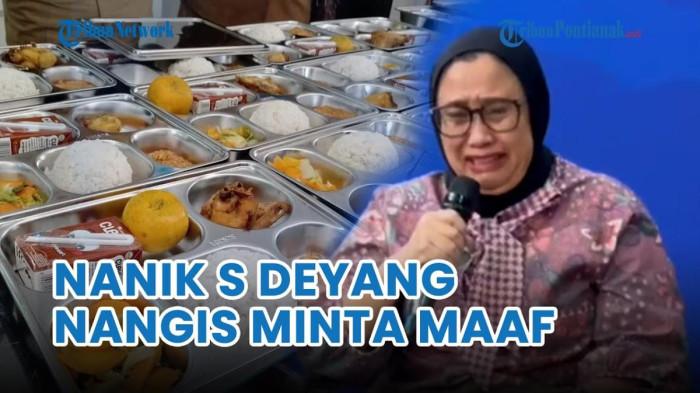 KASUS KERACUNAN MBG - Capture YouTube Tribun Pontianak menampilkan sosok Nanik S Deyang. Nanik S Deyang menangis karena banyaknya kasus keracunan MBG.