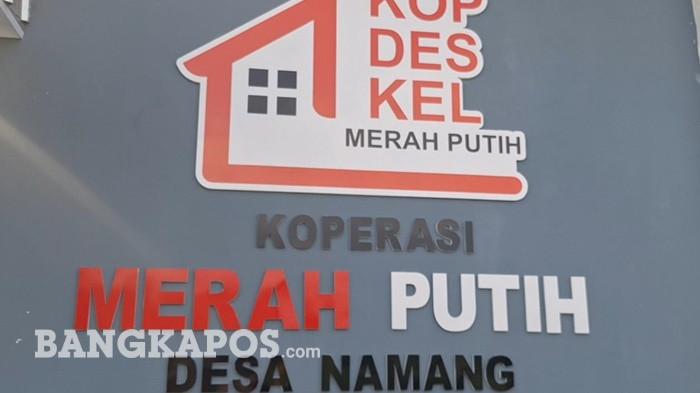PEMBANGUNAN KDMP NAMANG -- Progres pembangunan gerai KDMP Namang yang dilakukan oleh PT Agrinas, terpantau hampir rampung dan memasuki proses finishing.