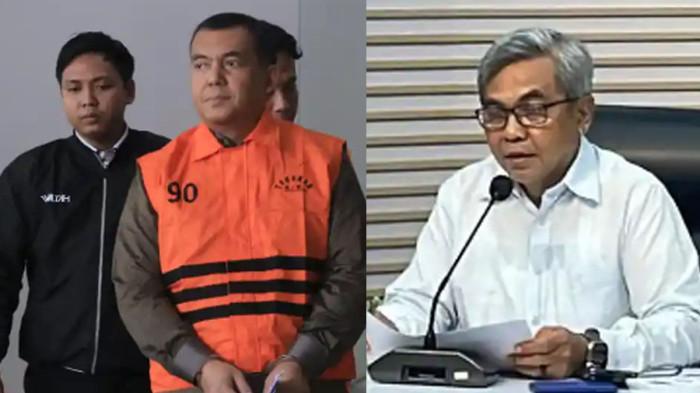 KEPINGAN - Ketua KPK Setya Budiyanto (kanan) mengungkap modus anak buah Silmy Karim (kiri pakai rompi orange) yang membeli rumah pakai kepingan emas karena panik.