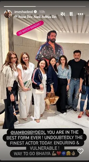 Esha Deol praises Bobby Deol’s performance in Bandar