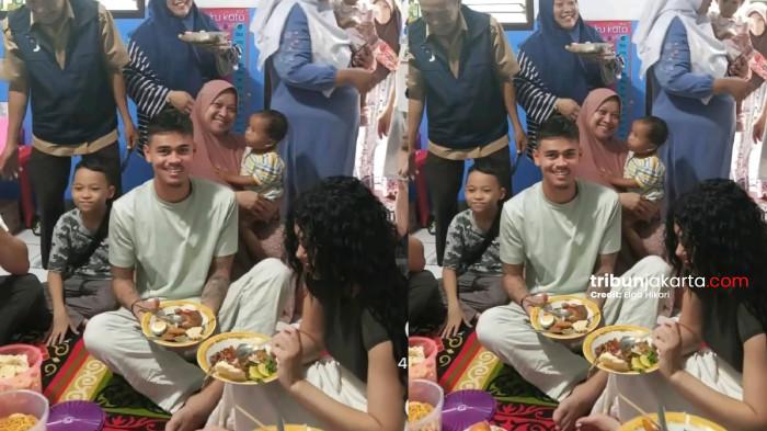 KULINERAN INDONESIA - Momen Mees Hilgers dan keluarga menikmati kuliner Indonesia saat mudik ke Lenteng Agung, Jakarta Selatan.