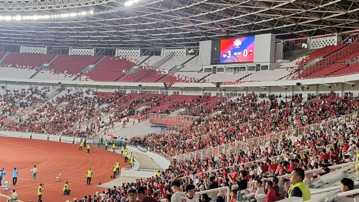 PUTUSKAN REKOR BURUK - Timnas Indonesia sukses mengalahkan Oman dengan skor 3-0 pada pertandingan FIFA Matchday di Stadion Utama Gelora Bung Karno, Senayan, Jakarta, Jumat (5/6./2026). Tribunnews/Abdul Majid
