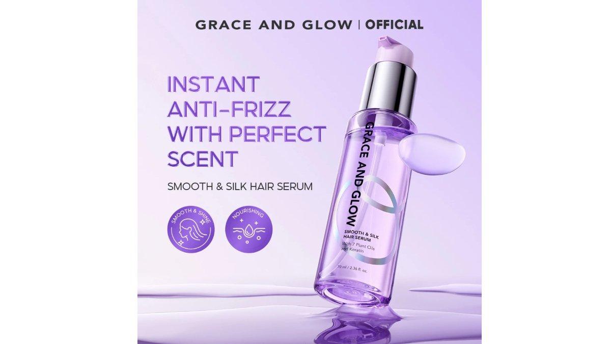 Grace and Glow Smooth and Silk Hair Serum Instant Anti-Frizz