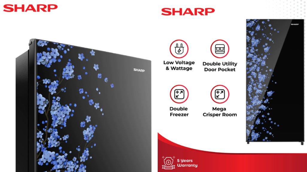 Sharp Kulkas 1 Pintu - 185 Liter SJ-197W-SB (Sakura Blue).