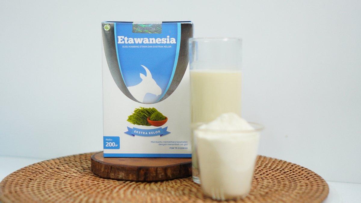 Etawanesia, salah satu susu etawa yang memadukan daun kelor untuk menjaga kesehatan tulang dan sendi.