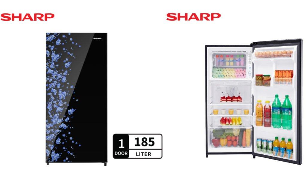 Sharp Kulkas 1 Pintu - 185 Liter SJ-197W-SB (Sakura Blue).