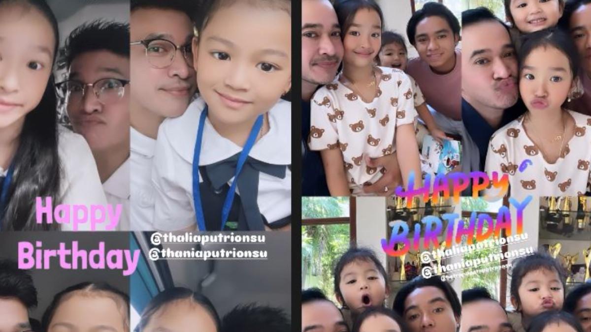 Momen ulang tahun putri Ruben Onsu, Thalia Putri Onsu dan Thania Putri Onsu diwarnai dengan pesan penuh haru dari sang ayah.