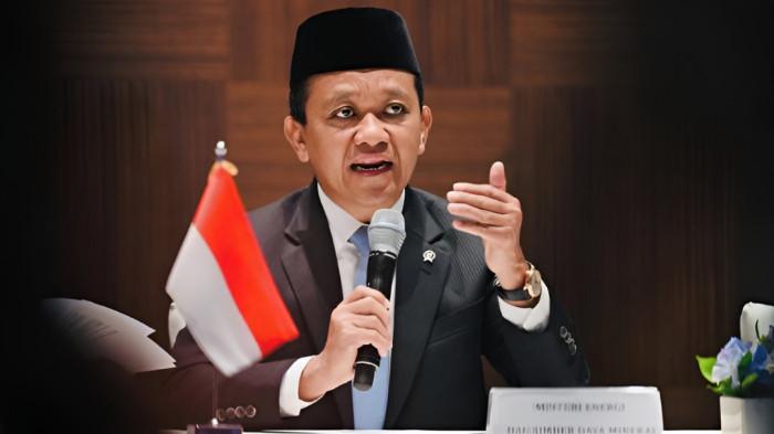 MENTERI ESDM- Menteri ESDM, Bahlil Lahadalia saat menyampaikan gagasannya soal BBM.