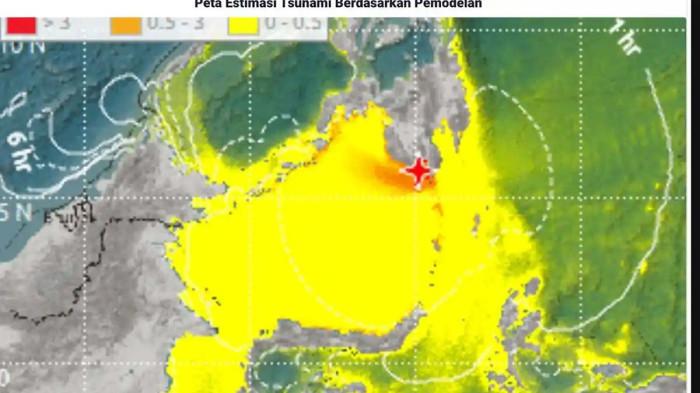 TSUNAMI - Gelombang tsunami ini terpantau di Kabupaten Kepulauan Talaud, Kabupaten Kepulauan Siau Tagulandang Biaro (Sitaro), Sulawesi Utara, serta Kabupaten Halmahera Barat, Maluku Utara, pasca gempa  magnitudo 7,7 di Sulawesi Utara.