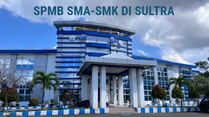 Montage foto arsip Kantor Dinas Pendidikan dan Kebudayaan Sulawesi Tenggara atau Dikbud Sultra, Jalan Abunawas, Kelurahan Pondambea, Kecamatan Kadia, Kota Kendari, Provinsi Sultra.  Proses pendaftaran Seleksi Penerimaan Murid Baru atau SPMB 2026 tingkat SMA dan SMK se-Provinsi Sultra akan dibuka mulai 22 Juni 2026.(Dok TribunnewsSultra.com/Dewi Lestari)