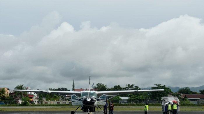 Cuaca mendung di Bandara Nunukan, belum lama ini. TRIBUNKALTARA.COM/ Febrianus Felis