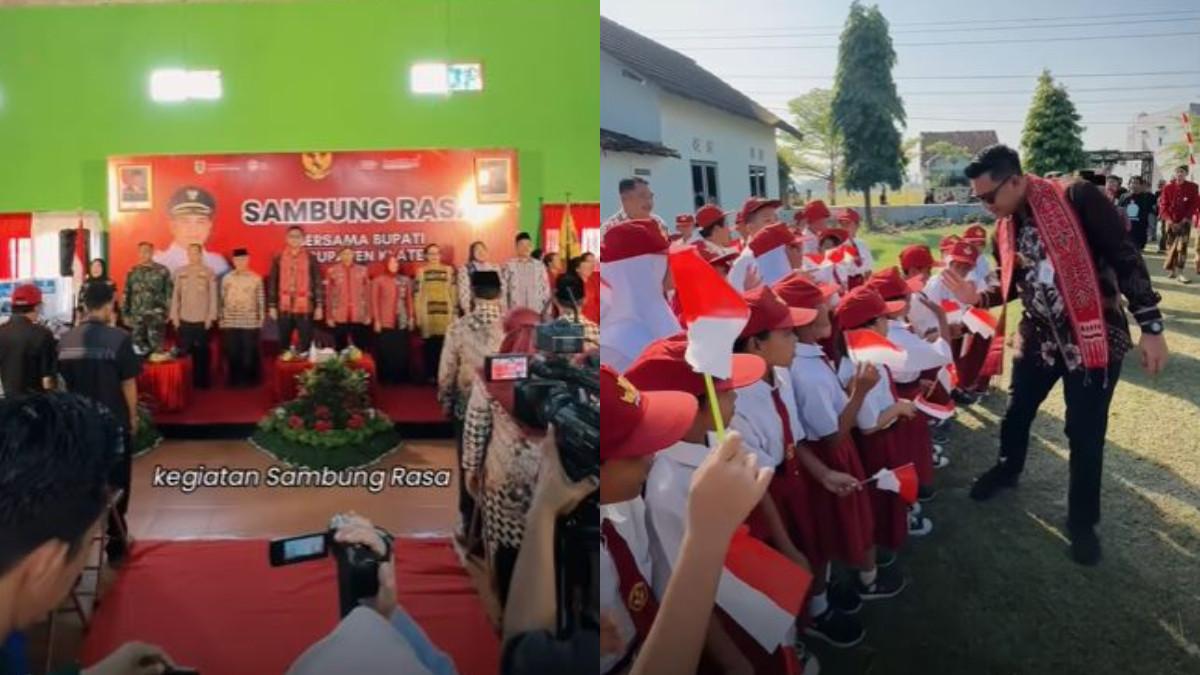 KABAR KLATEN - Bupati Klaten Hamenang saat mendatangi acara sambung rasa.