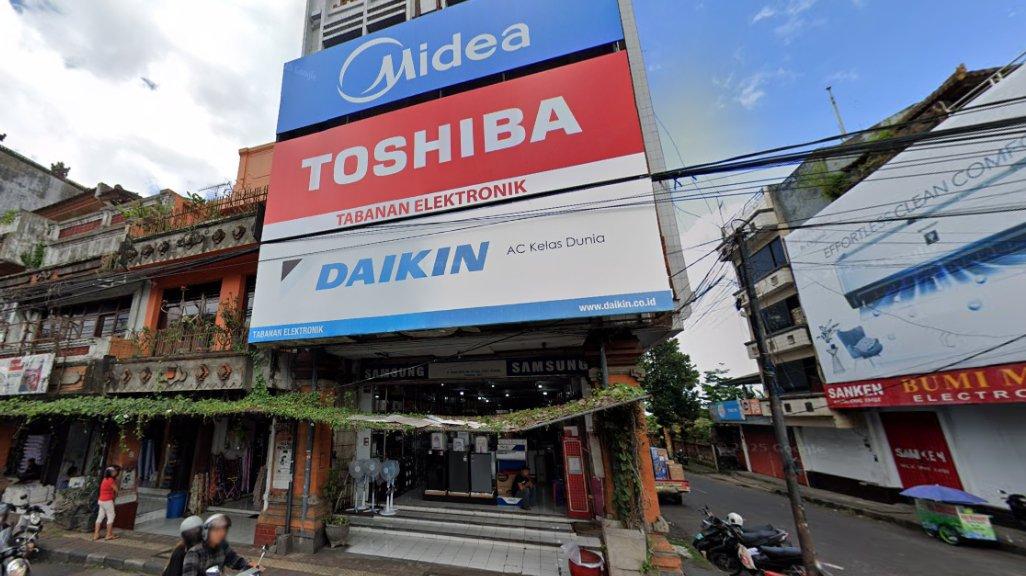 Foto Toko Tabanan Elektronik di Jl. Gajah Mada No.65, Delod Peken, Kecamatan Tabanan, Kabupaten Tabanan, Bali 82113, yang diambil Google Maps pada Juni 2025.