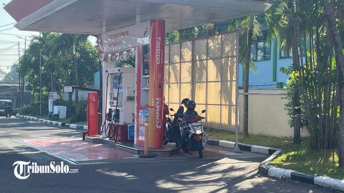 Suasana SPBU Pabelan Kecamatan Kartasura, Kabupaten Sukoharjo pada Rabu (10/6/2026)