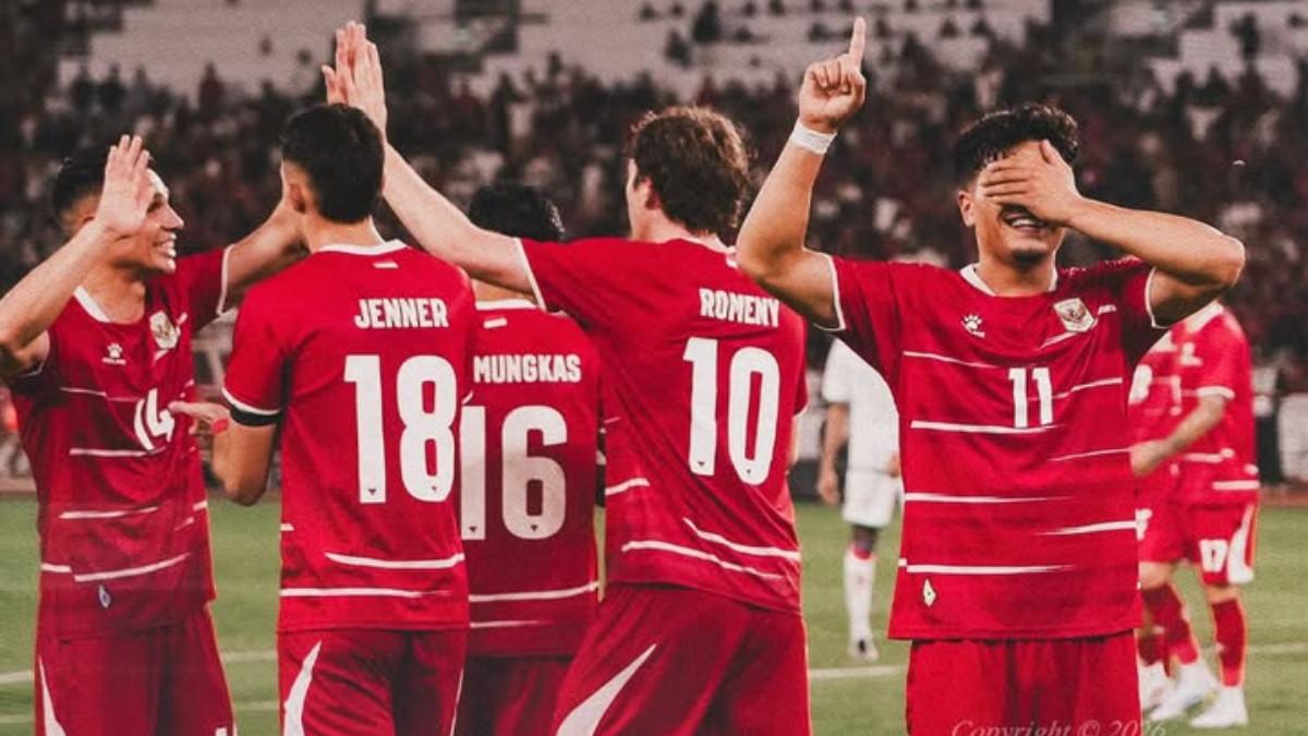 SELEBRASI TIMNAS - Gol ketiga Timnas Indonesia vs Oman yang dicetak oleh Ragnar Oratmangoen. Laga Timnas Indonesia vs Oman berlangsung di Stadion Gelora Bung Karno, Jakarta, Jumat (5/6/2026).