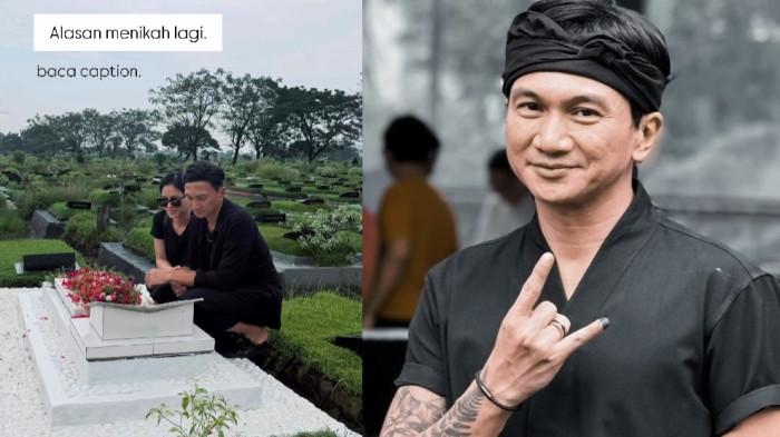 BARU MENIKAH - Kolase potret Anji Manji bersama sosok istri barunya, Desy, dicapture Senin (25/5/2026). 