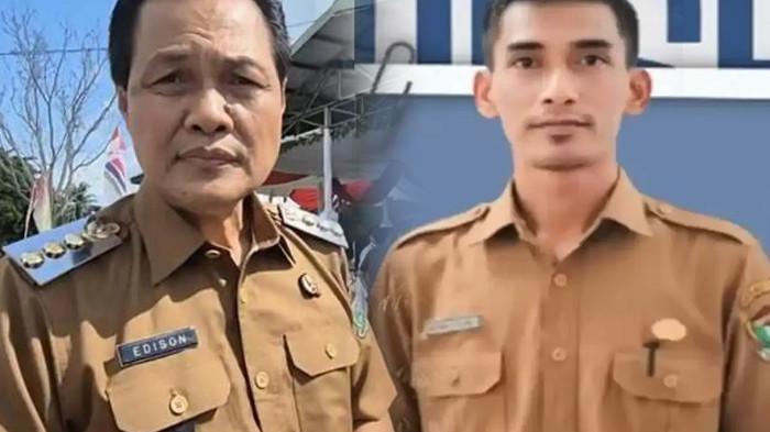 Bupati Muara Enim Edison (kiri) dan Sekretaris Dinas Pendidikan dan Kebudayaan Muara Enim Abi Nurwardani ditetapkan Komisi Pemberantasan Korupsi (KPK) sebagai tersangka kasus dugaan suap proyek pengadaan di lingkungan Pemerintah Kabupaten Muara Enim, Sumatera Selatan.