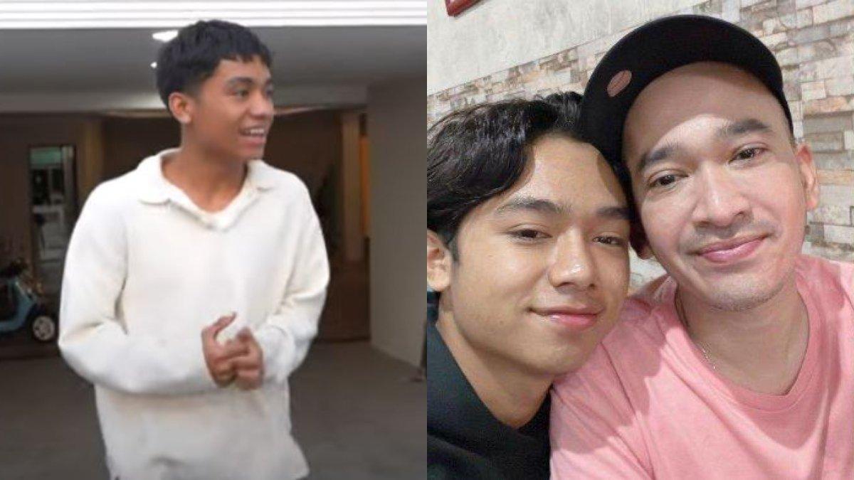 Raut bahagia terpancar pada wajah Betrand Peto saat Ruben Onsu datangi rumah Sarwendah bawa kejutan.