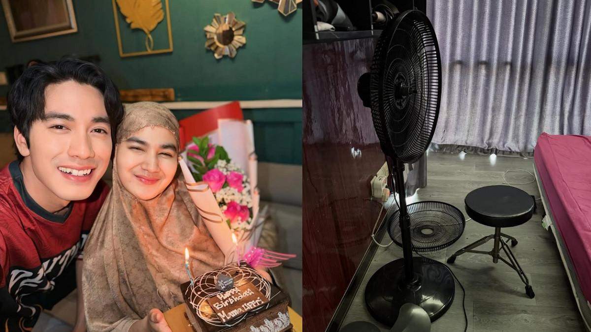KASUS KDRT ARTIS - Kolase potret Uffridatun Nitami bersama Evan Marvino dan kipas angin yang dipakai untuk memukulnya