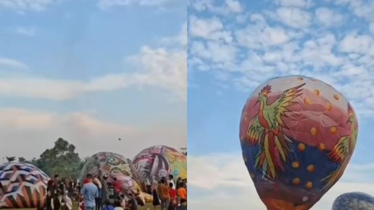 FASTIVAL BALON - Festival balon bagian dari rangkaian Kliwonan Show Part 5 berlangsung meriah dan penuh warna di Lapangan Silirejo, Pekalongan pada Jumat pagi (12/6/2026).