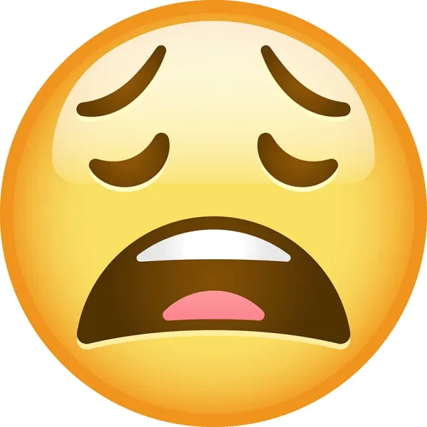 weary face emoji