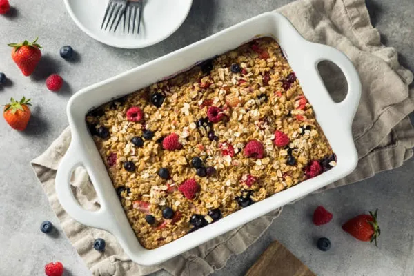 recipe for baked oats dessert during weight loss journey