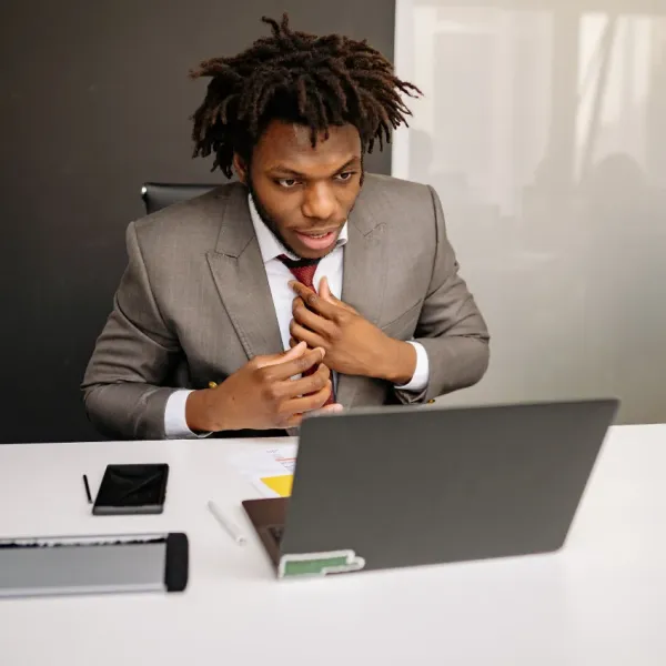 gen z man preparing for a job interview
