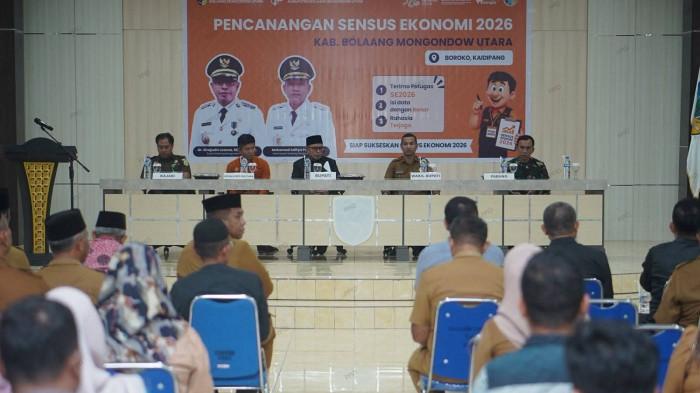 AJAKAN - Bupati Bolaang Mongondow Utara (Boltara) Sirajudin Lasena mengajak seluruh pelaku usaha dan masyarakat Boltara untuk berpartisipasi aktif dalam pelaksanaan Sensus Ekonomi 2026.