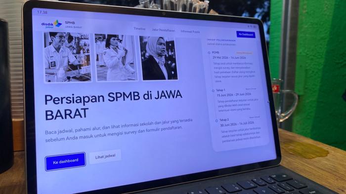GANGGUAN SISTEM - Foto situs SPMB 2026 Jabar. Orang tua dan siswa mengeluhkan gangguan sistem Penerimaan Calon Murid Baru (PCMB) yang sering mengalami galat.