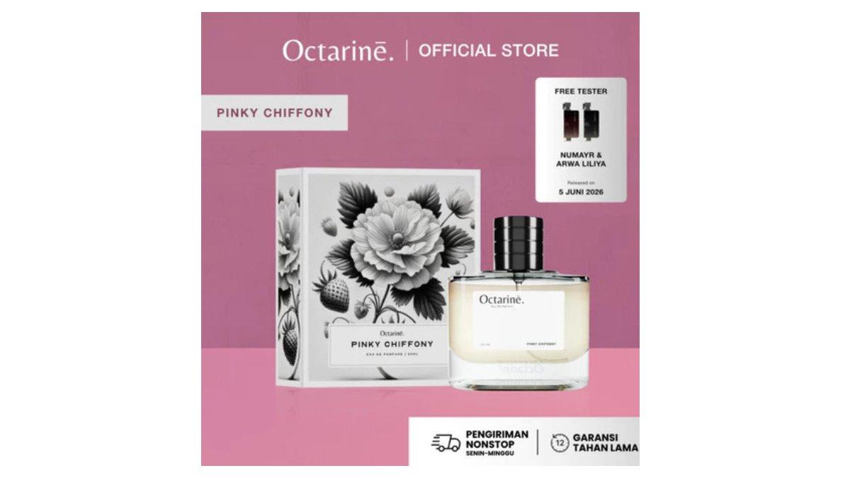 Ilustrasi rekomendasi parfum wanita Octarine - Pinky Chiffony