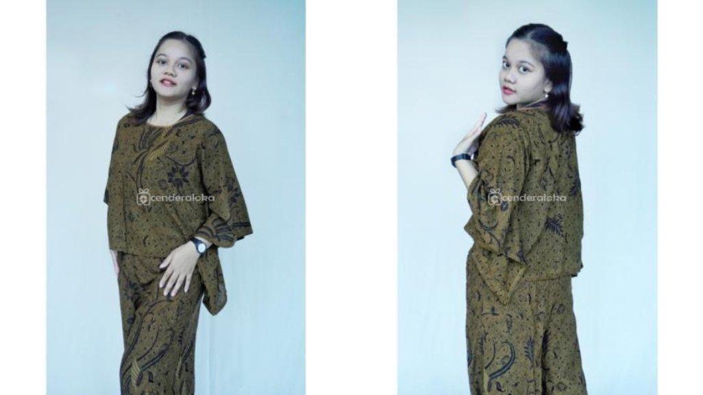 Setelan Kulot Wanita Motif Sidomukti Boketan