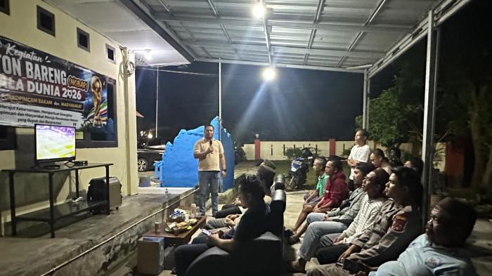 NOBAR -- Jajaran Polres Bangka bersama warga nonton bareng Piala Dunia 2026, Jumat (12/6/2026)