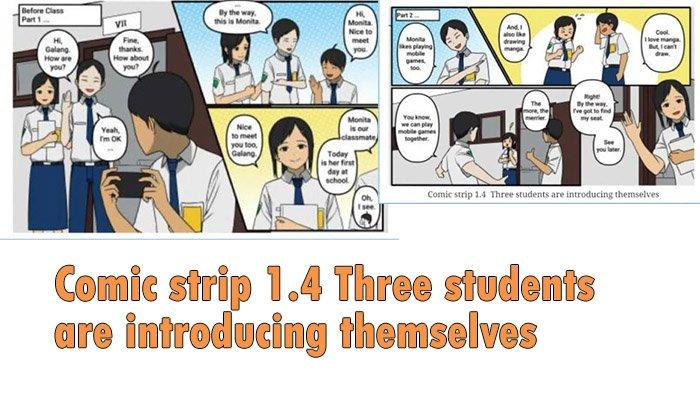 Comic strip 1.4 Three students are introducing themselves