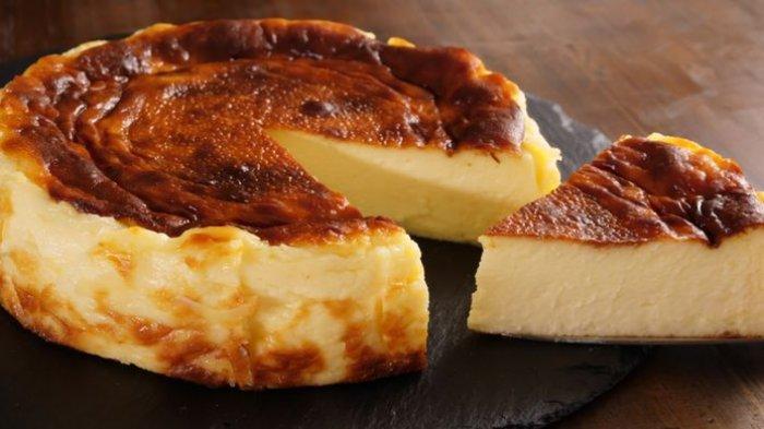 Ilustrasi basque cheesecake