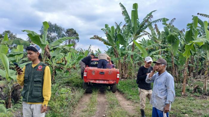 PETUGAS BKSDA- Petugas BKSDA Sumbar melakukan pengecekan terkait kemunculan harimau di Nagari Koto Rantang, Kecamatan Palupuh, Kabupaten Agam, Sumatera Barat, Selasa (16/6/2026).