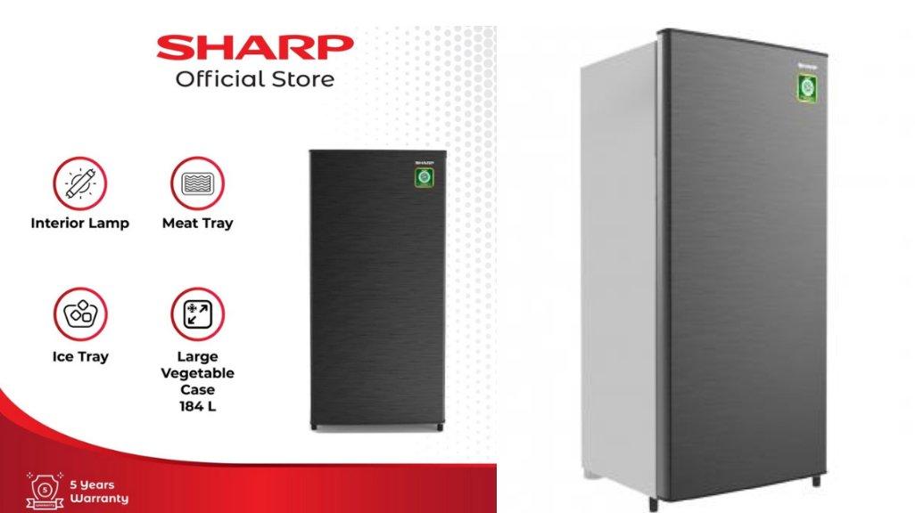 Sharp Kulkas 1 Pintu SJ-N192N-HS New Kirei Series.