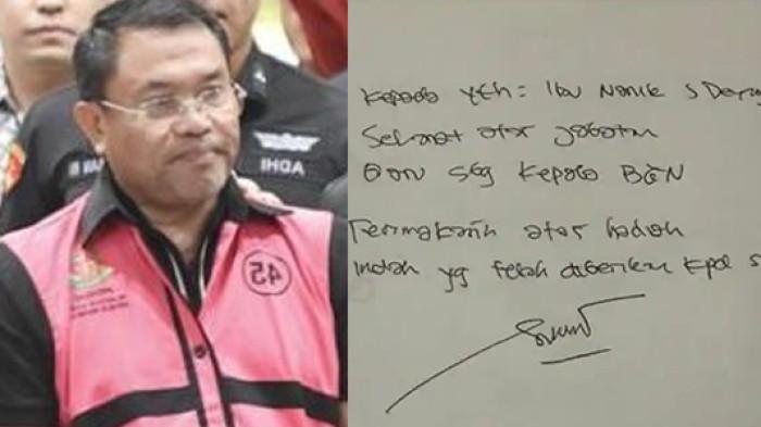 SURAT SONY: Surat dari Sony Sonjaya untuk Nanik S Deyang usai jadi tersangka kasus korupsi MBG masih jadi misteri.
