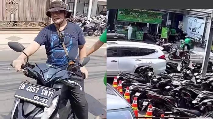DISERANG OTK- Karina Ranau mendapatkan perlakuan tidak menyenangkan dirinya didorong oleh seorang pria hingga terpental jatuh di depan warungnya di kawasan Pancoran.