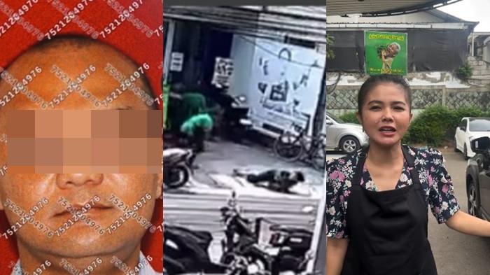KEKERASAN - Pelaku kekerasan terhadap Karina Ranau hingga terpental ke jalan raya depan warungnya, akhirnya diringkus polisi, istri almarhum Epy Kusnandar trauma