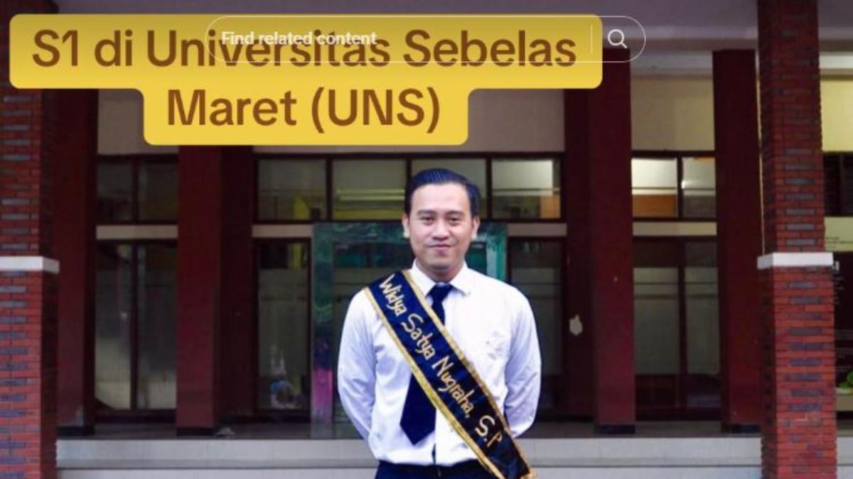 PRIA KLATEN - Widya Satya Nugraha saat masih kuliah di UNS Solo.