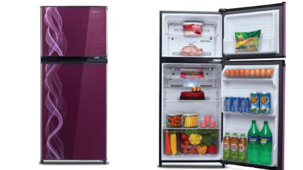 Sharp Kulkas 2 Pintu New Kirei Series Purple Helix SJ-197ND-VP2.